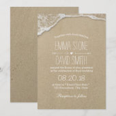 Beach Destination Wedding Invitting Kaart (Voorkant / Achterkant)