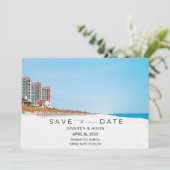 Beach Destination Wedding Photo Save the Date (Staand voorkant)