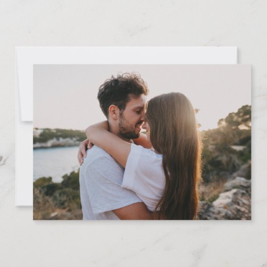 Beach Destination Wedding Photo Save the Date (Achterkant)