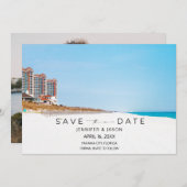 Beach Destination Wedding Photo Save the Date (Voorkant / Achterkant)