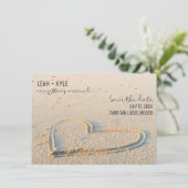 Beach Destination Wedding Photo Save the Date (Staand voorkant)