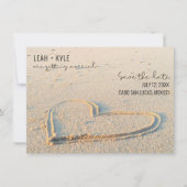 Beach Destination Wedding Photo Save the Date (Voorkant)