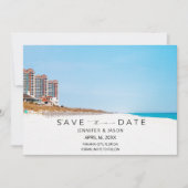 Beach Destination Wedding Photo Save the Date (Voorkant)