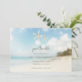 Beach Destination Wedding Photo Save The Date (Staand voorkant)