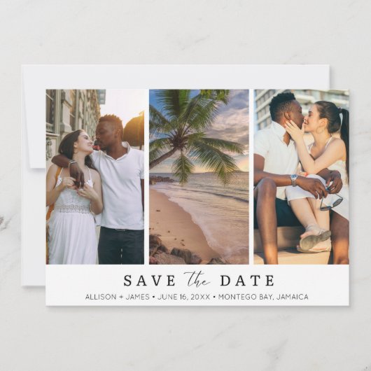 Beach Destination Wedding Photo Save The Date (Voorkant)