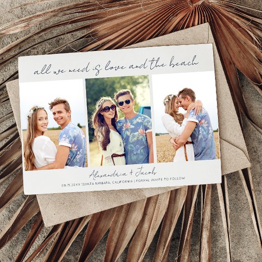 Beach Destination Wedding Photo Save the Date