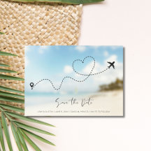 Beach Destination Wedding Photo Save the Date