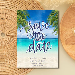 Beach Destination Wedding Photo Save the Date