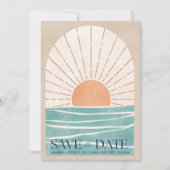 Beach Destination Wedding Photo Save the Date (Voorkant)