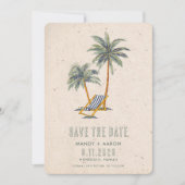 Beach Destination Wedding Photo Save The Date (Voorkant)