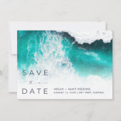 Beach Destination Wedding Photo Save The Date (Voorkant)