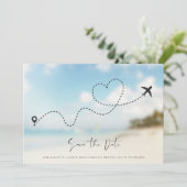 Beach Destination Wedding Photo Save the Date (Staand voorkant)
