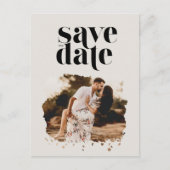 Beach Destination Wedding Photo Save the Date Aankondigingskaart (Voorkant)