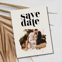 Beach Destination Wedding Photo Save the Date Aankondigingskaart