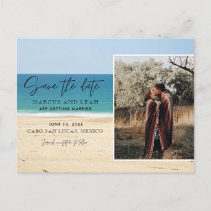 Beach Destination Wedding Photo Save the Date Briefkaart