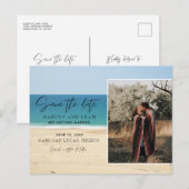 Beach Destination Wedding Photo Save the Date Briefkaart (Voorkant / Achterkant)