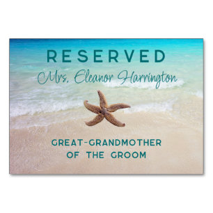 Beach Destination Wedding Reserved Seating Cards Kaart
