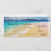 Beach Destination Wedding RSVP Kaart (Voorkant)