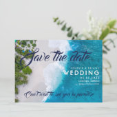 Beach Destination Wedding Save Dates Save The Date (Staand voorkant)