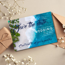 Beach Destination Wedding Save Dates