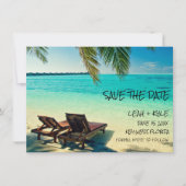 Beach Destination Wedding Save the Date (Voorkant)