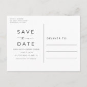 Beach Destination Wedding Save the Date Aankondigingskaart (Achterkant)
