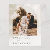 Beach Destination Wedding Save the Date Aankondigingskaart (Voorkant)