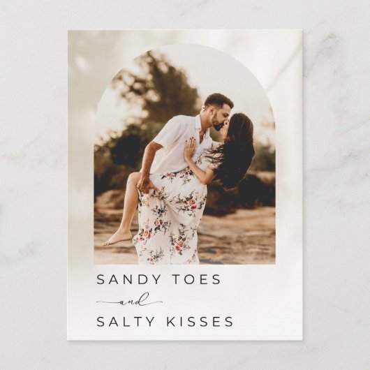 Beach Destination Wedding Save the Date Aankondigingskaart (Voorkant)