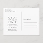 Beach Destination Wedding Save the Date Aankondigingskaart (Achterkant)