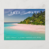 Beach Destination Wedding Save the Date Aankondigingskaart (Voorkant)