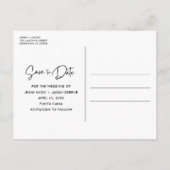 Beach Destination Wedding Save the Date Aankondigingskaart (Achterkant)