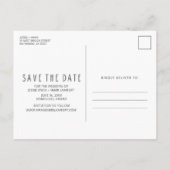 Beach Destination Wedding Save the Date Aankondigingskaart (Achterkant)