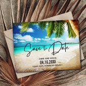 Beach Destination Wedding Save the Date Aankondigingskaart