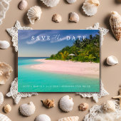 Beach Destination Wedding Save the Date Aankondigingskaart