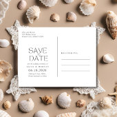 Beach Destination Wedding Save the Date Aankondigingskaart