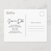 Beach Destination Wedding Save the Date  Aankondigingskaart (Achterkant)