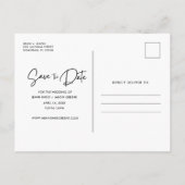 Beach Destination Wedding Save the Date Aankondigingskaart (Achterkant)