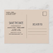 Beach Destination Wedding Save the Date Aankondigingskaart (Achterkant)