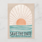 Beach Destination Wedding Save the Date Aankondigingskaart (Voorkant)