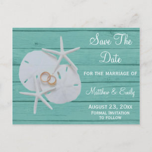 Beach Destination Wedding Save the Date Briefkaart