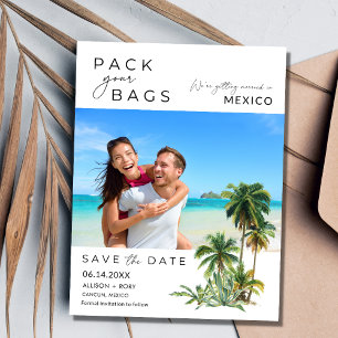 Beach Destination Wedding Save the Date Briefkaart