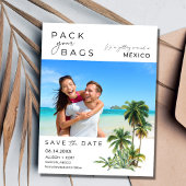 Beach Destination Wedding Save the Date Briefkaart