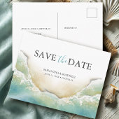 Beach Destination Wedding Save the Date Briefkaart