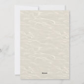 Beach Destination Wedding Save the Date Feestdagenkaart (Achterkant)