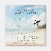 Beach Destination Wedding Save the Date Magneet (Voorkant)