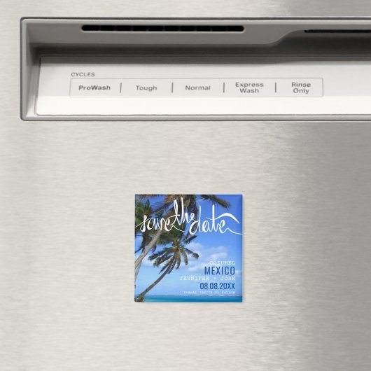 Beach Destination Wedding Save the Date Magneet (Insitu (Vaatwasser))