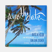 Beach Destination Wedding Save the Date Magneet (Voorkant)
