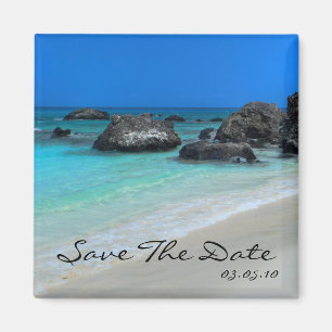 Beach Destination Wedding Save the Date Magnet