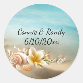 Beach Destination Wedding Sticker