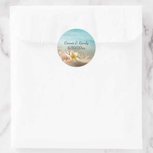 Beach Destination Wedding Sticker (Tas)